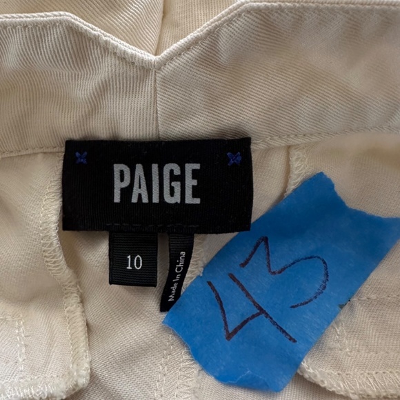 Paige Women's Beige Belted Shorts Size 10 - Picture 5 of 7